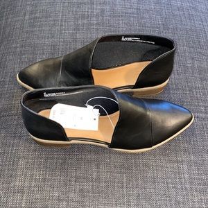 •NWT• black booties faux leather